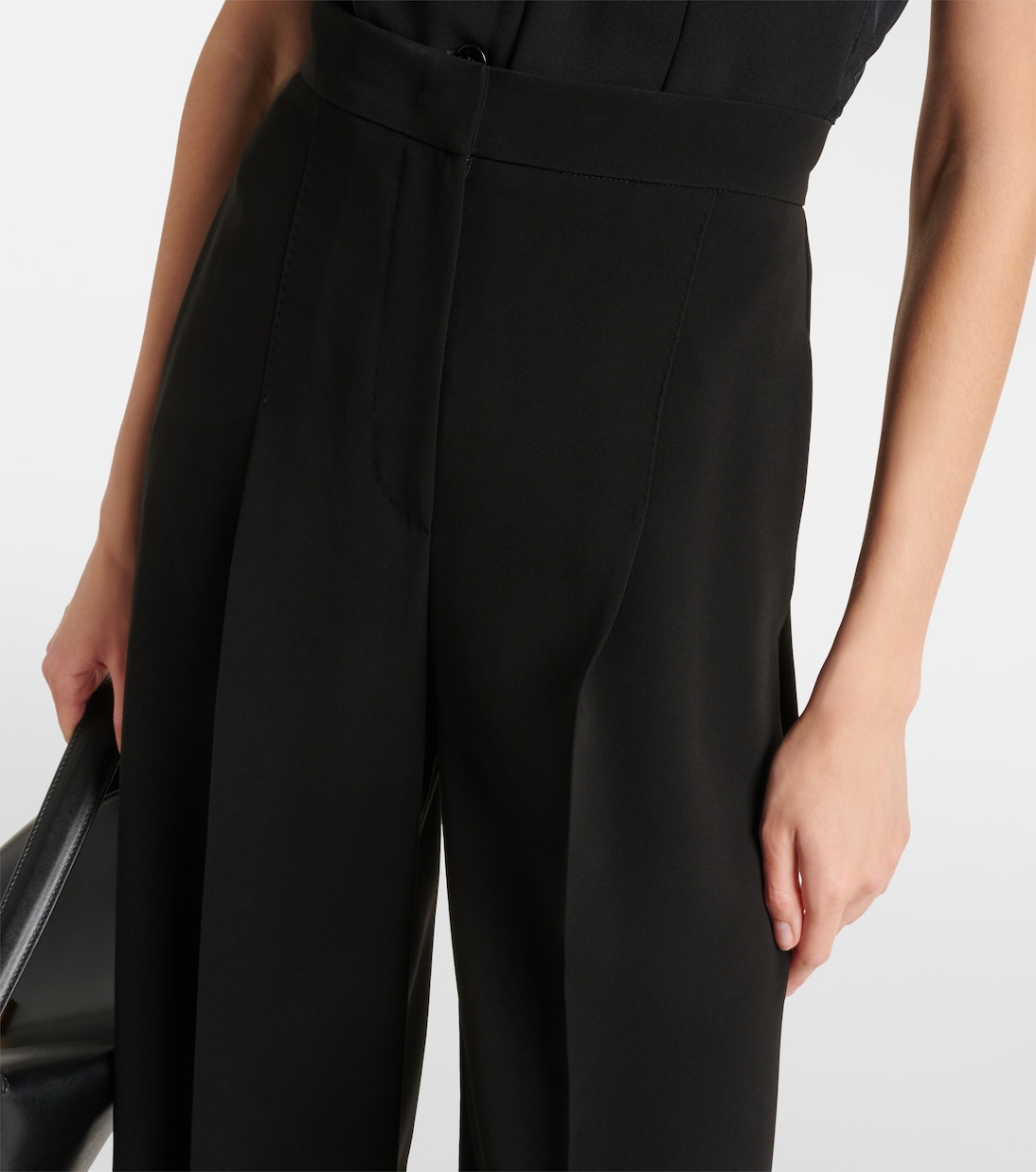 Pantalones anchos plisados de cady | Max Mara