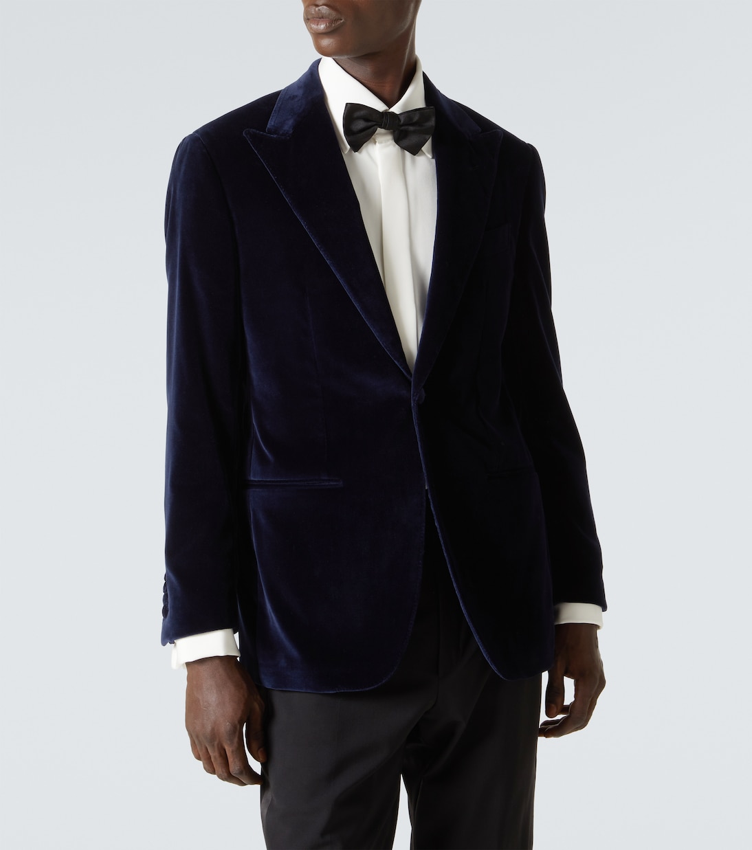 Cotton velvet tuxedo jacket | Thom Sweeney