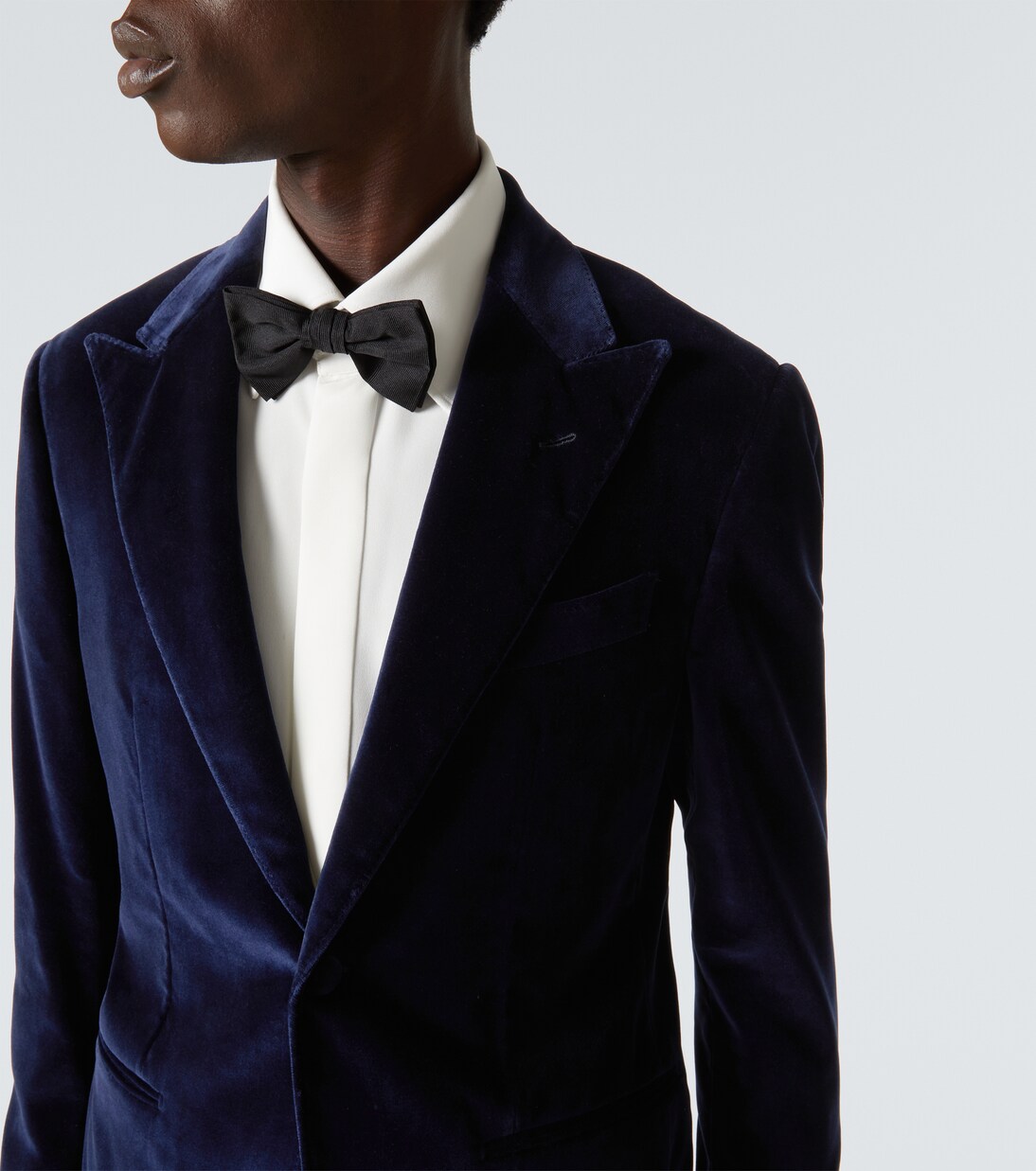 Cotton velvet tuxedo jacket | Thom Sweeney