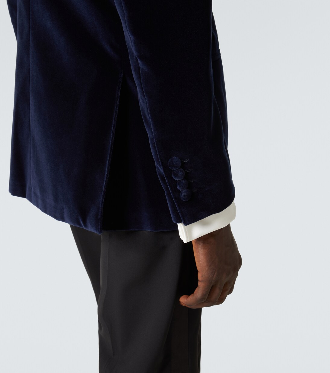 Cotton velvet tuxedo jacket | Thom Sweeney