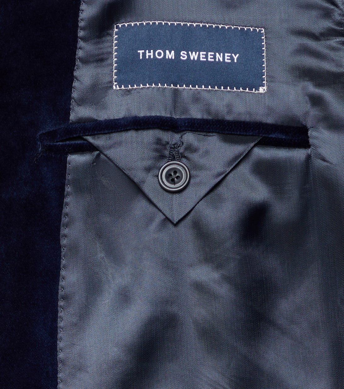 Cotton velvet tuxedo jacket | Thom Sweeney