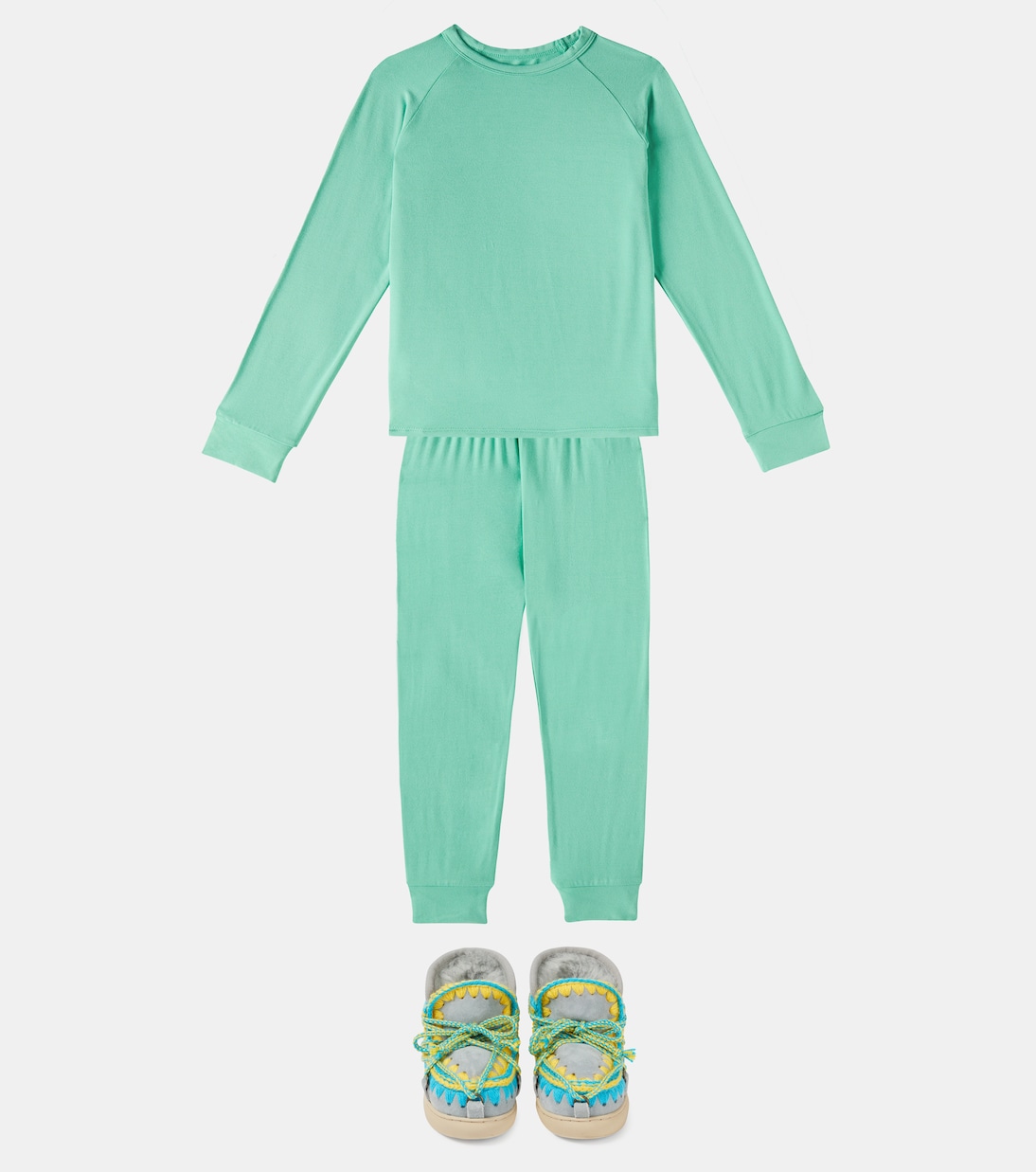 Schneestiefel aus Veloursleder mit Shearling | Mou Kids