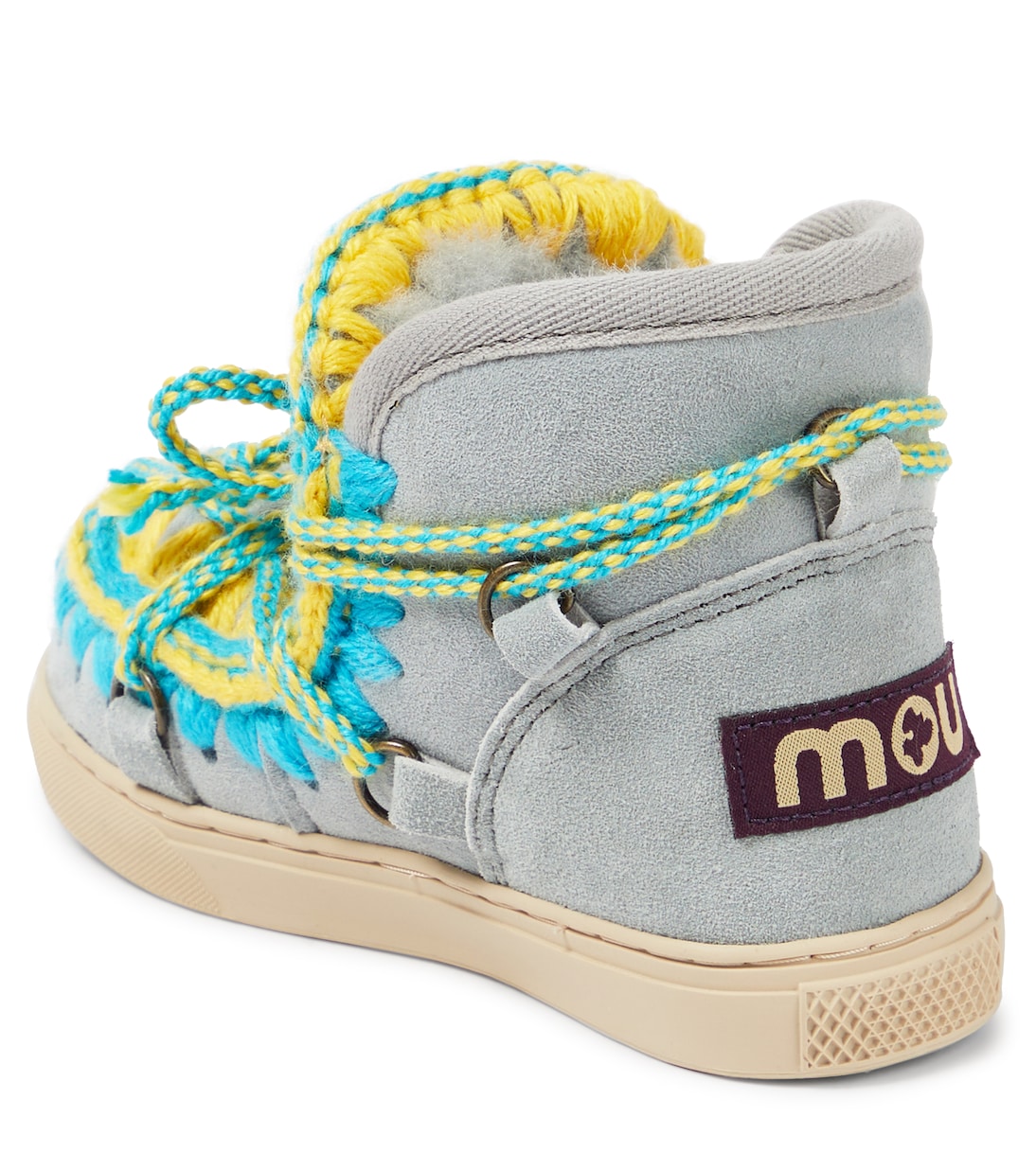 Schneestiefel aus Veloursleder mit Shearling | Mou Kids