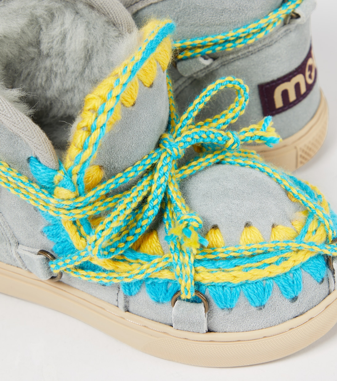 Schneestiefel aus Veloursleder mit Shearling | Mou Kids