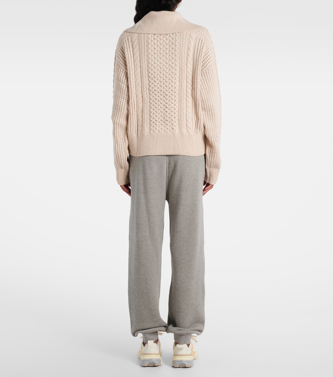 Camello cable-knit half-zip sweater | Varley