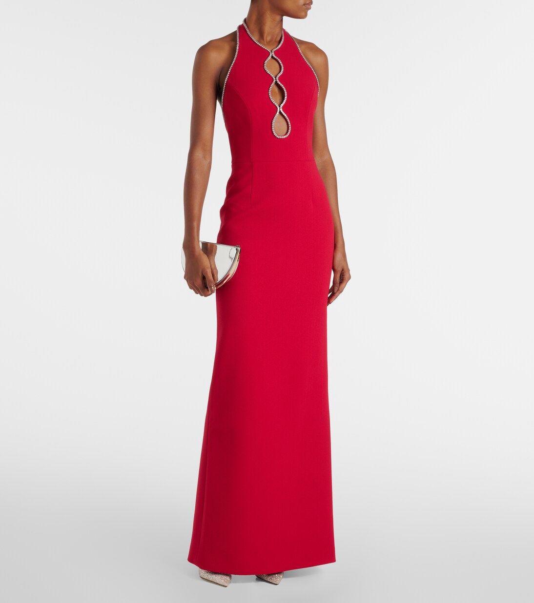 Abito lungo Akari con cristalli | Rebecca Vallance