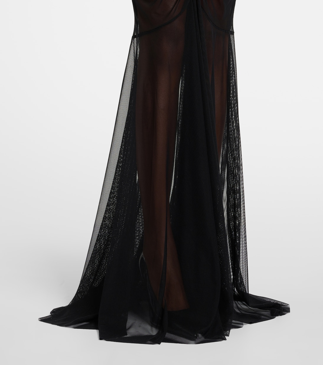 Tara ruched mesh gown | Norma Kamali