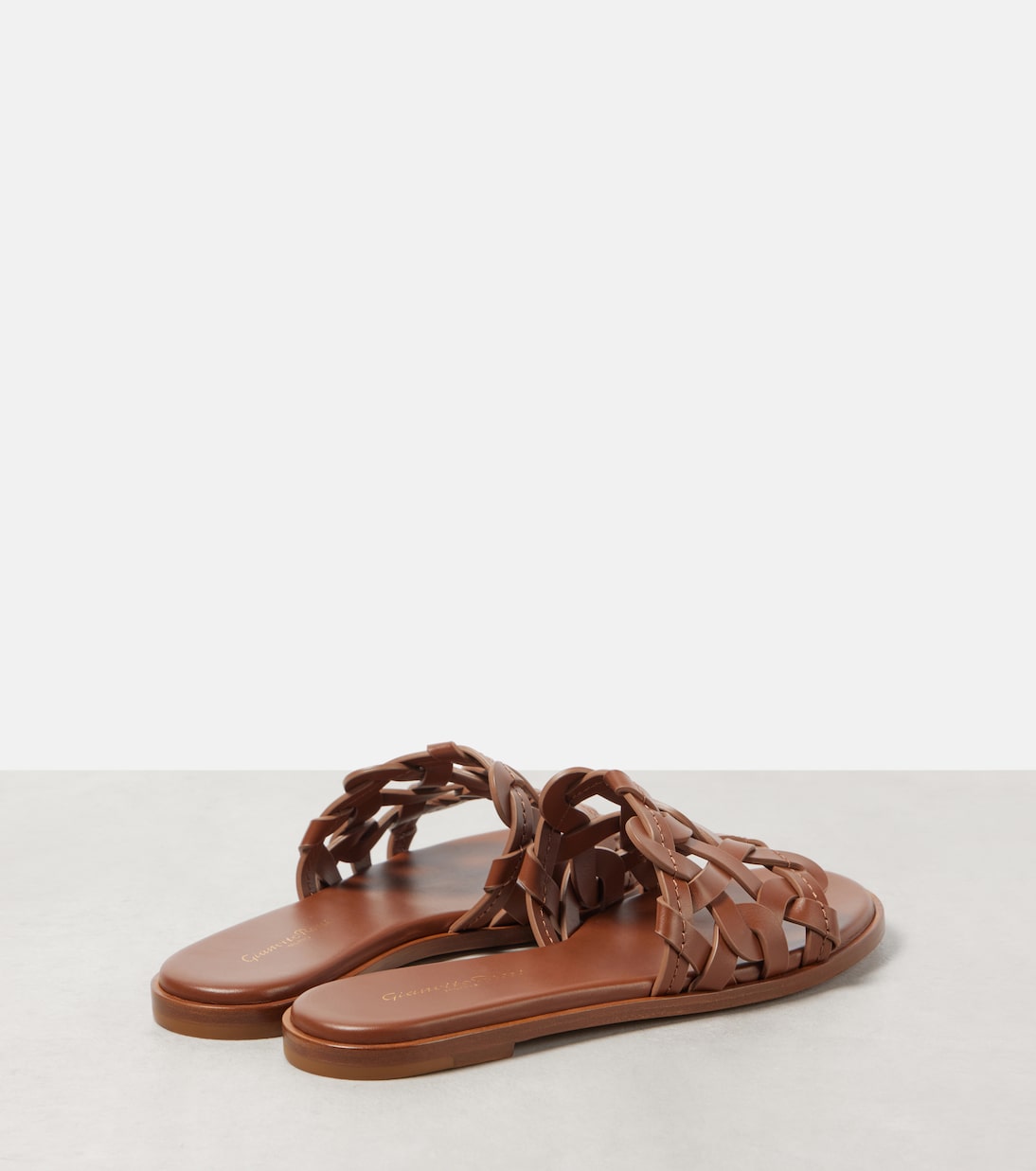 Amalfi leather slides | Gianvito Rossi