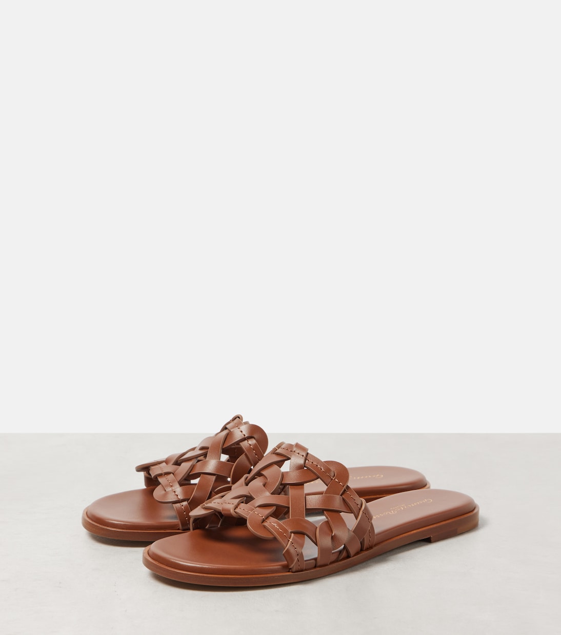 Amalfi leather slides | Gianvito Rossi