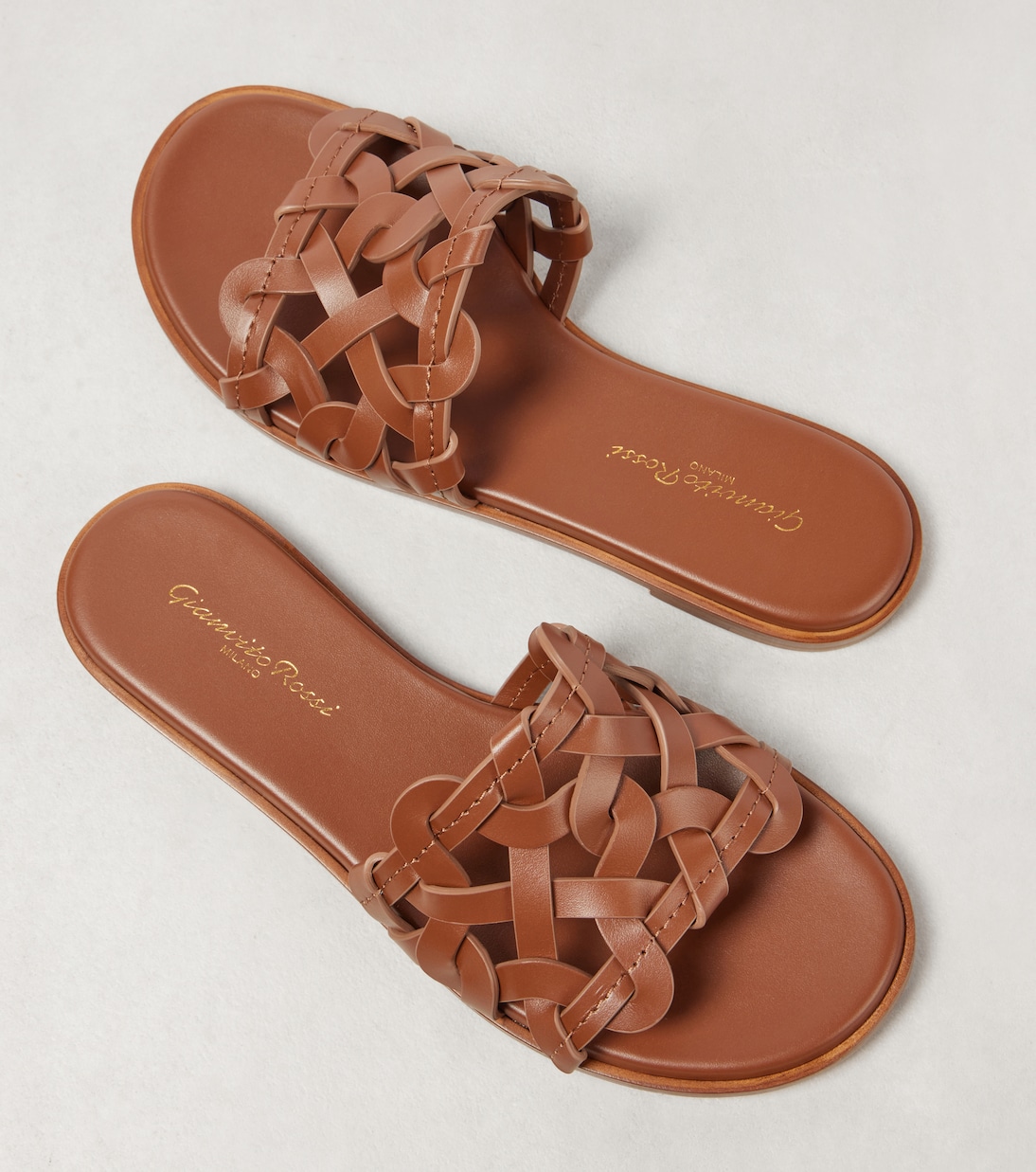 Amalfi leather slides | Gianvito Rossi