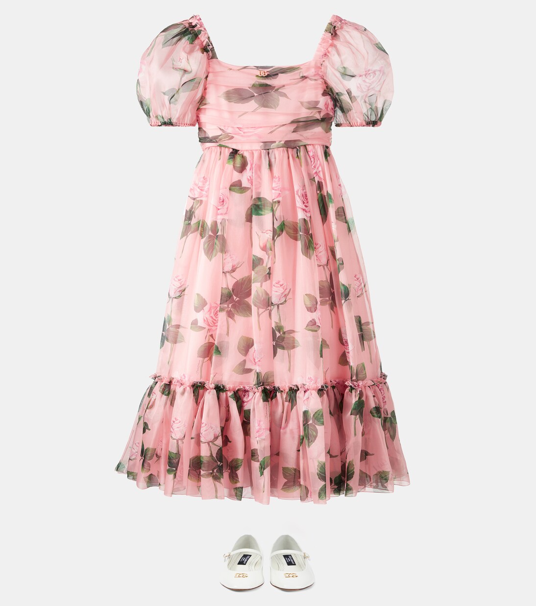Kleid DG aus Organza | Dolce&Gabbana Kids