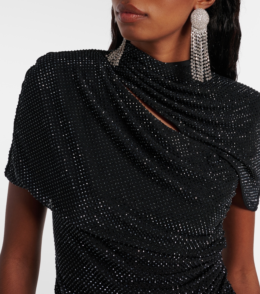 Verziertes Top aus Mesh | Self-Portrait