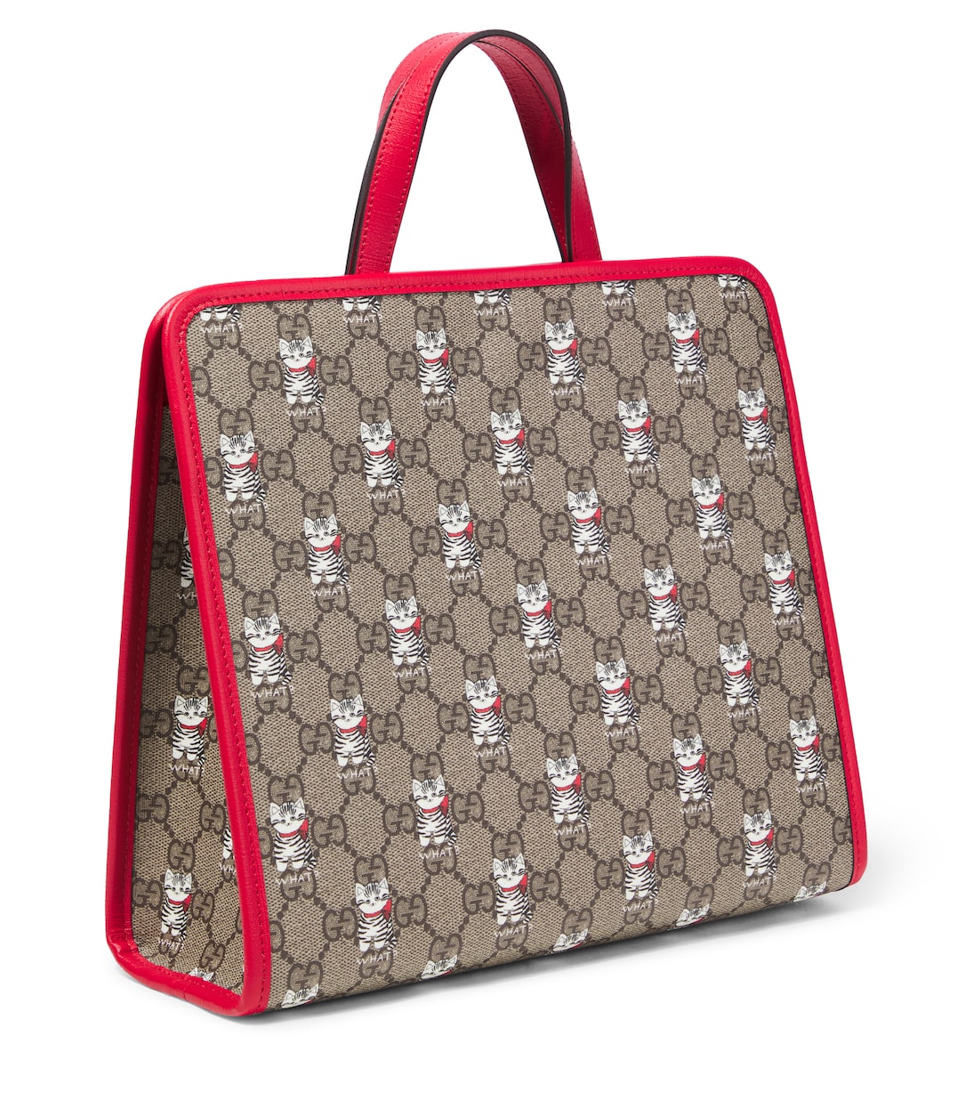 GG leather-trimmed canvas tote bag | Gucci Kids