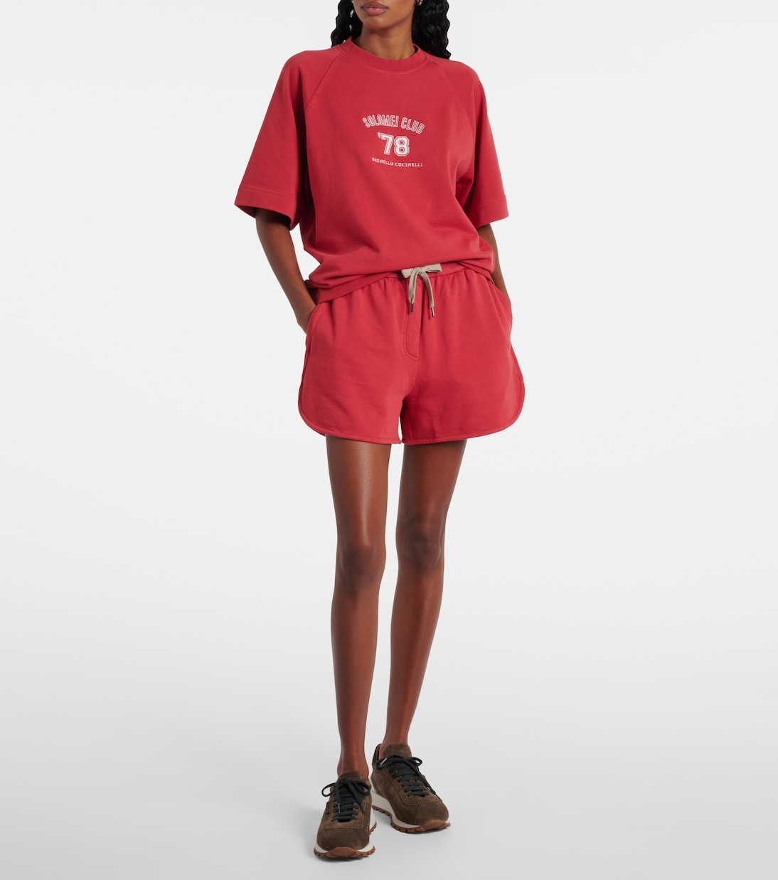 T-shirt en coton à logo | Brunello Cucinelli