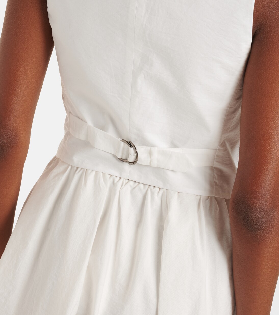 Chaleco de popelín en mezcla de algodón con Monili | Brunello Cucinelli