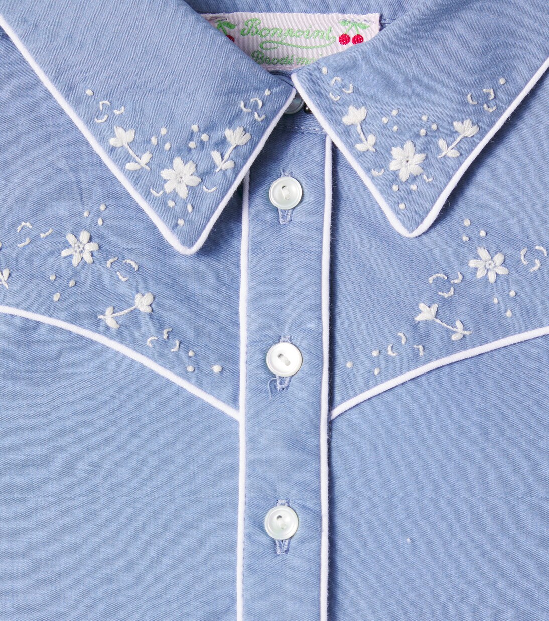 Ermance embroidered cotton poplin dress | Bonpoint