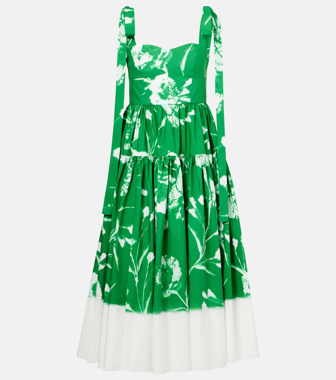 Robe midi en coton à fleurs | Erdem