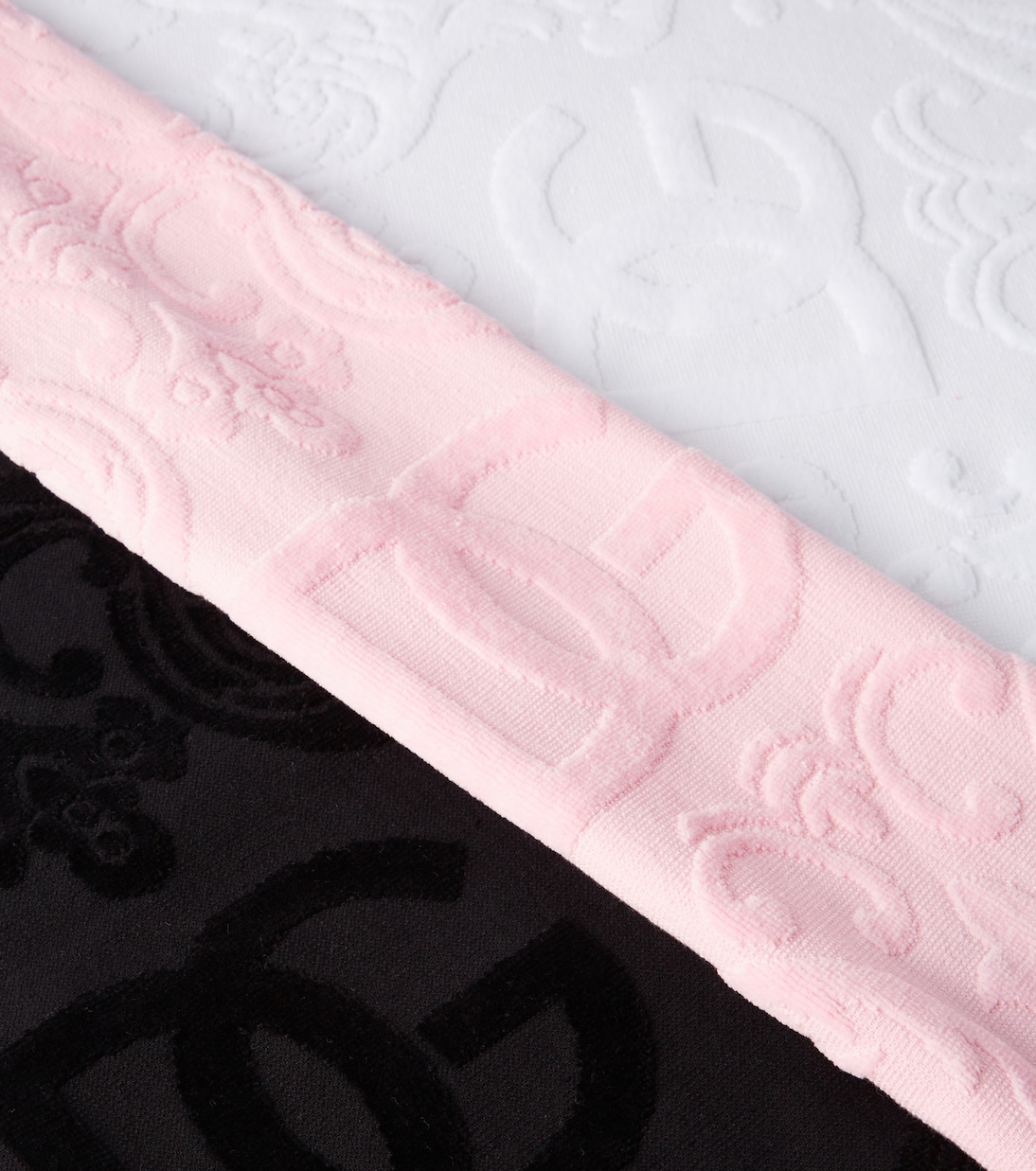 Set of 5 cotton terry jacquard towels | Dolce&Gabbana Casa