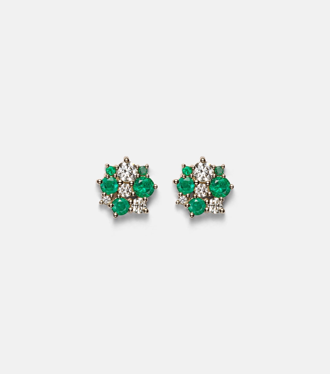 Boucles d'oreilles Cocktail en or 14 ct, émeraudes et diamants | Sydney Evan