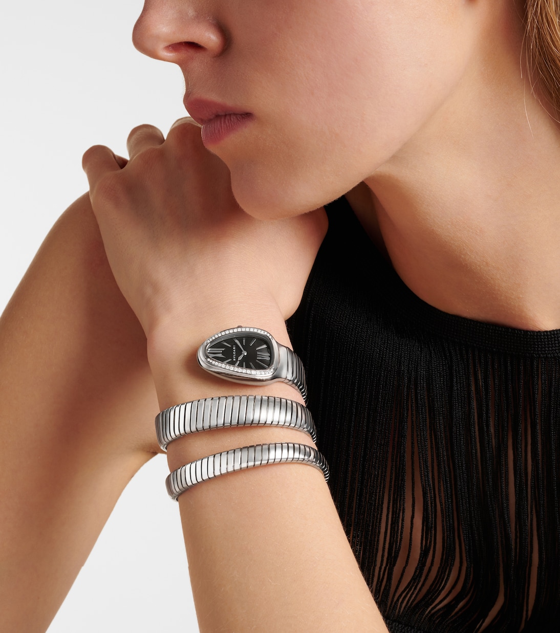 Montre Serpenti Tubogas à diamants | Bvlgari