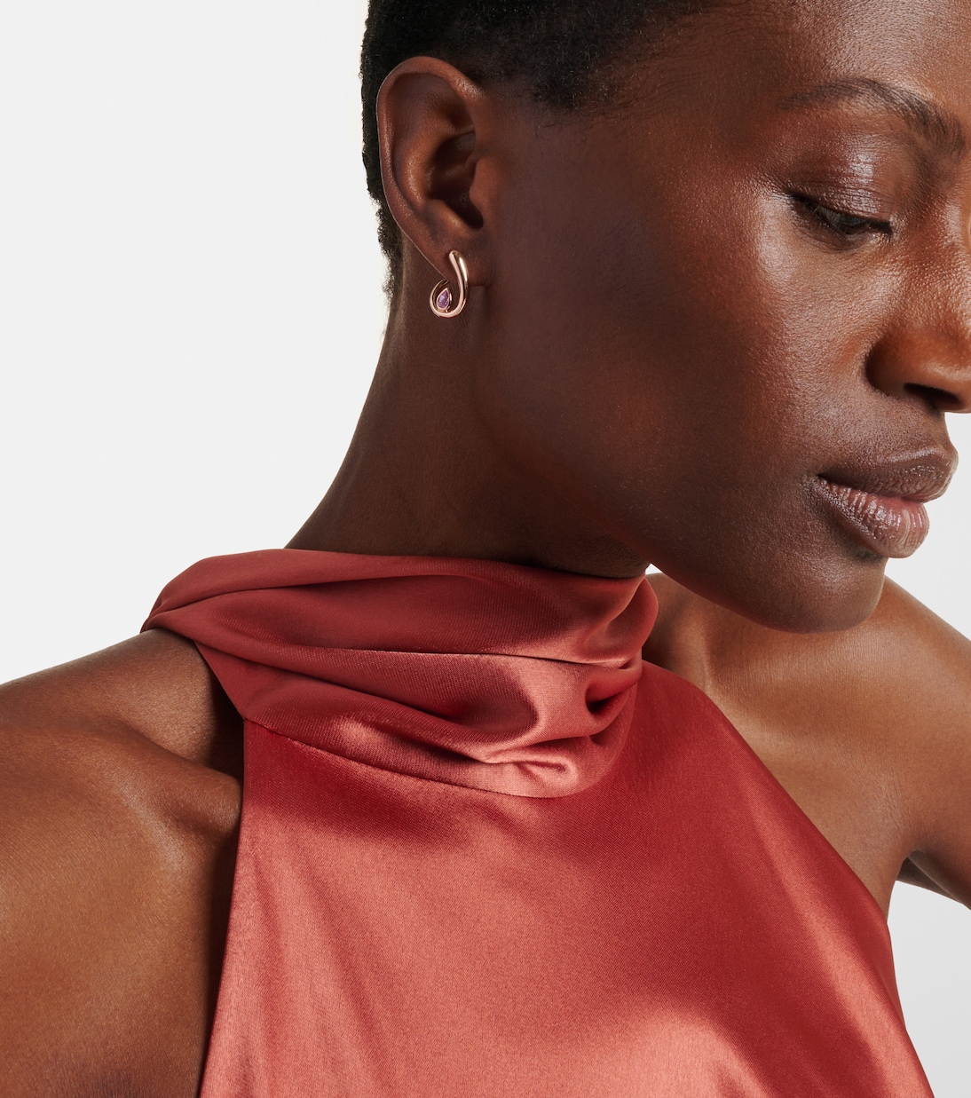 Boucles d'oreilles en or rose 18 ct et saphirs | Shay Jewelry