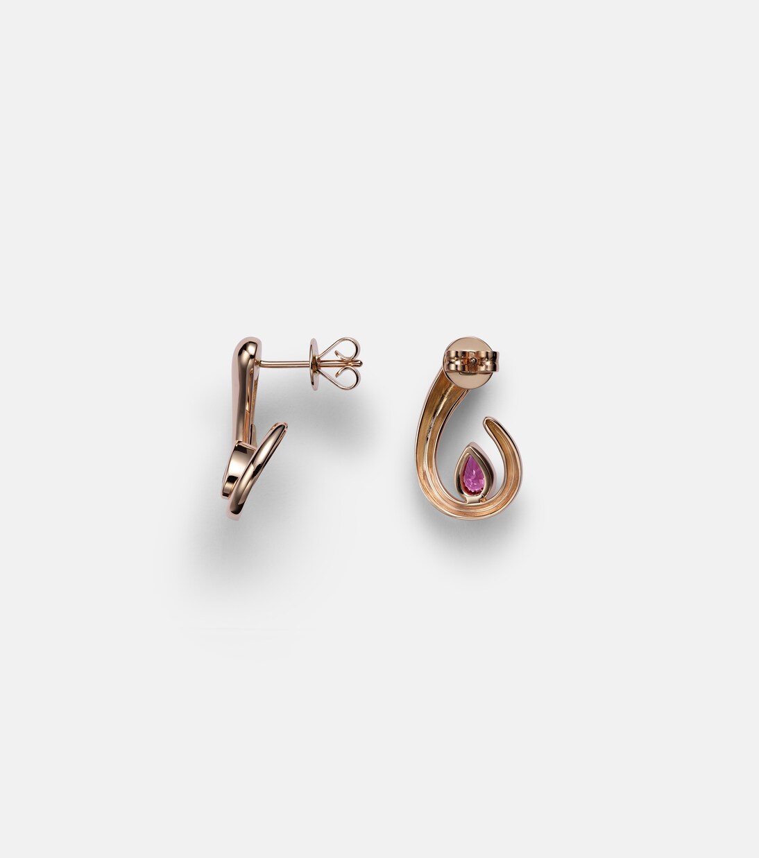 Boucles d'oreilles en or rose 18 ct et saphirs | Shay Jewelry
