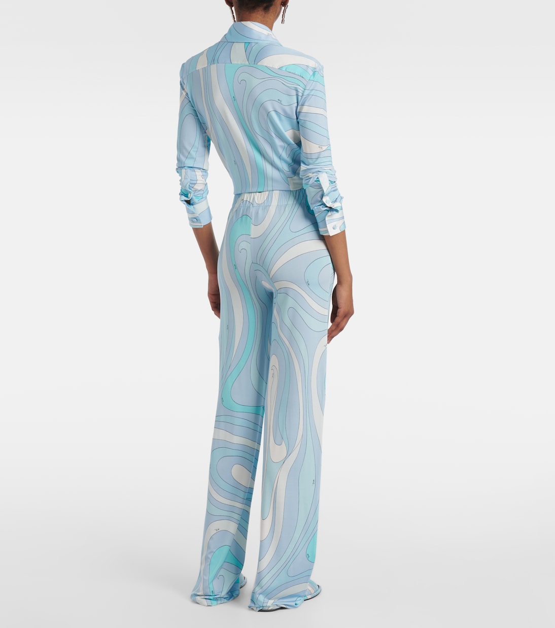 Marmo satin jersey straight pants | Pucci