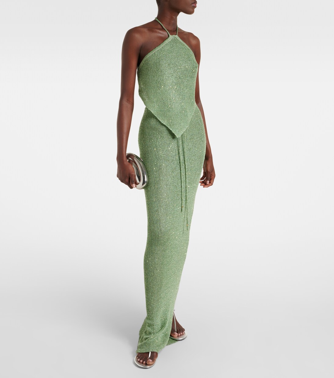 Maxirock Alma aus Strick mit Pailletten | Bananhot