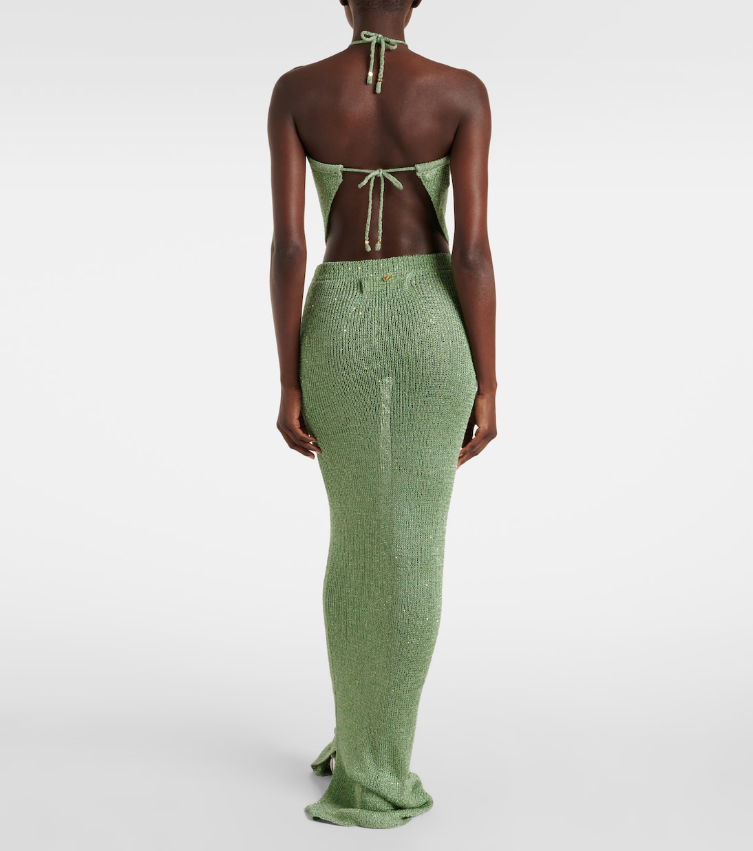 Maxirock Alma aus Strick mit Pailletten | Bananhot