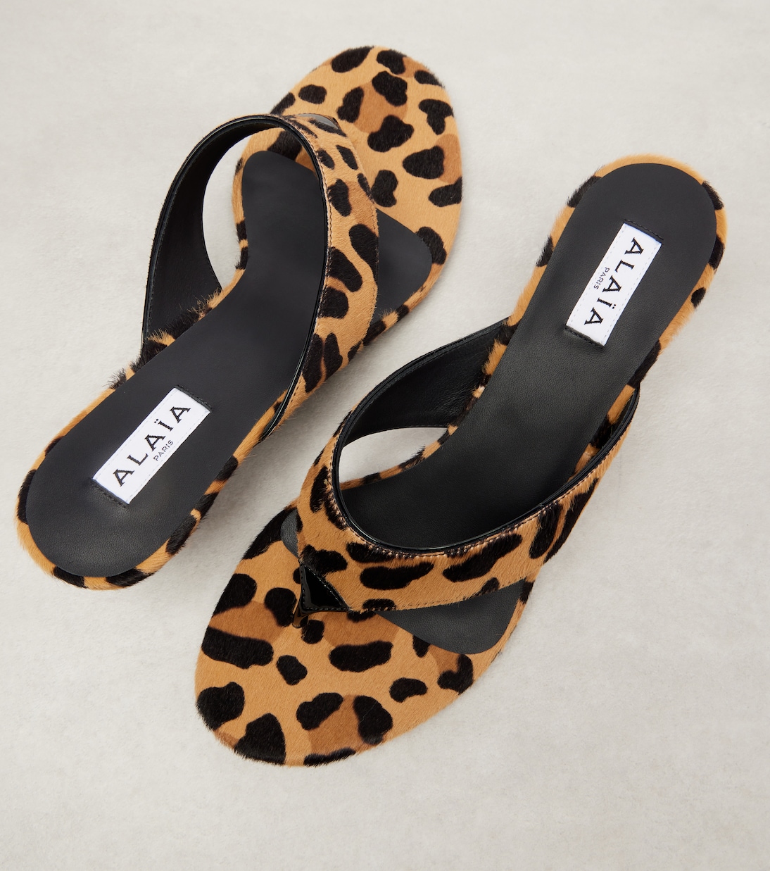 Infradito 55 calf hair thong sandals | Alaïa