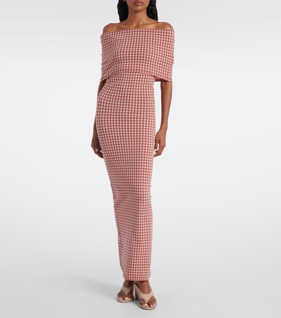 Off-Shoulder-Maxikleid | Alaïa