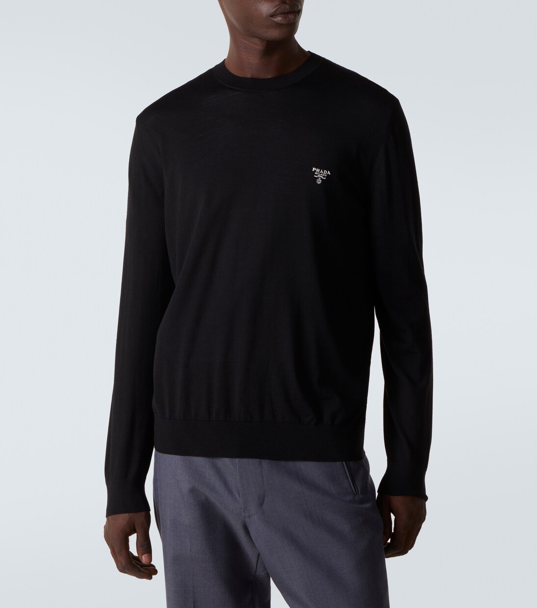Logo virgin wool sweater | Prada