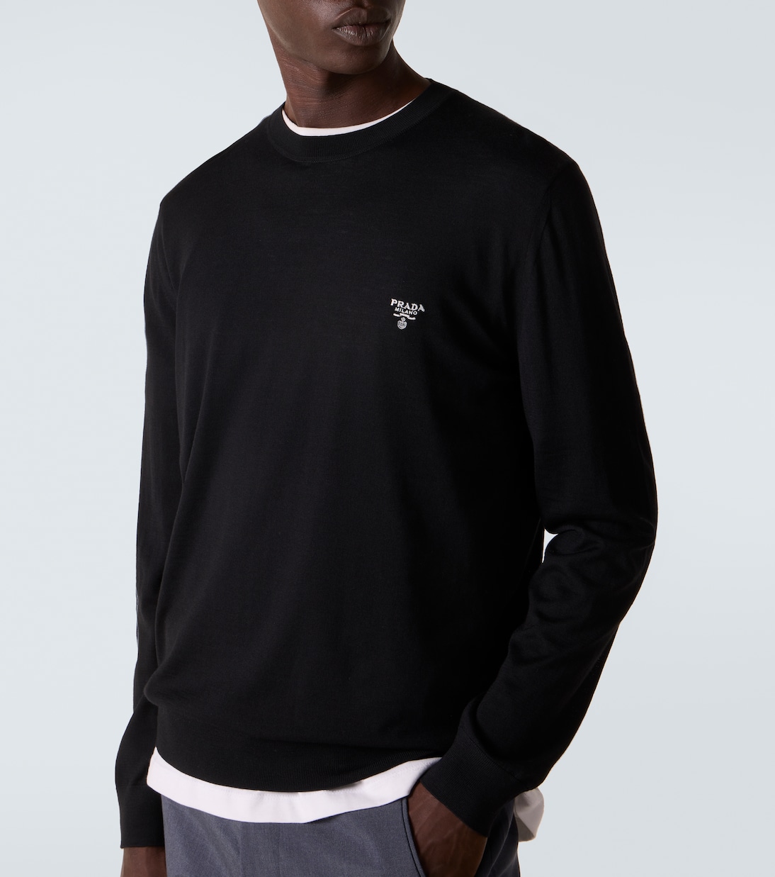 Logo virgin wool sweater | Prada
