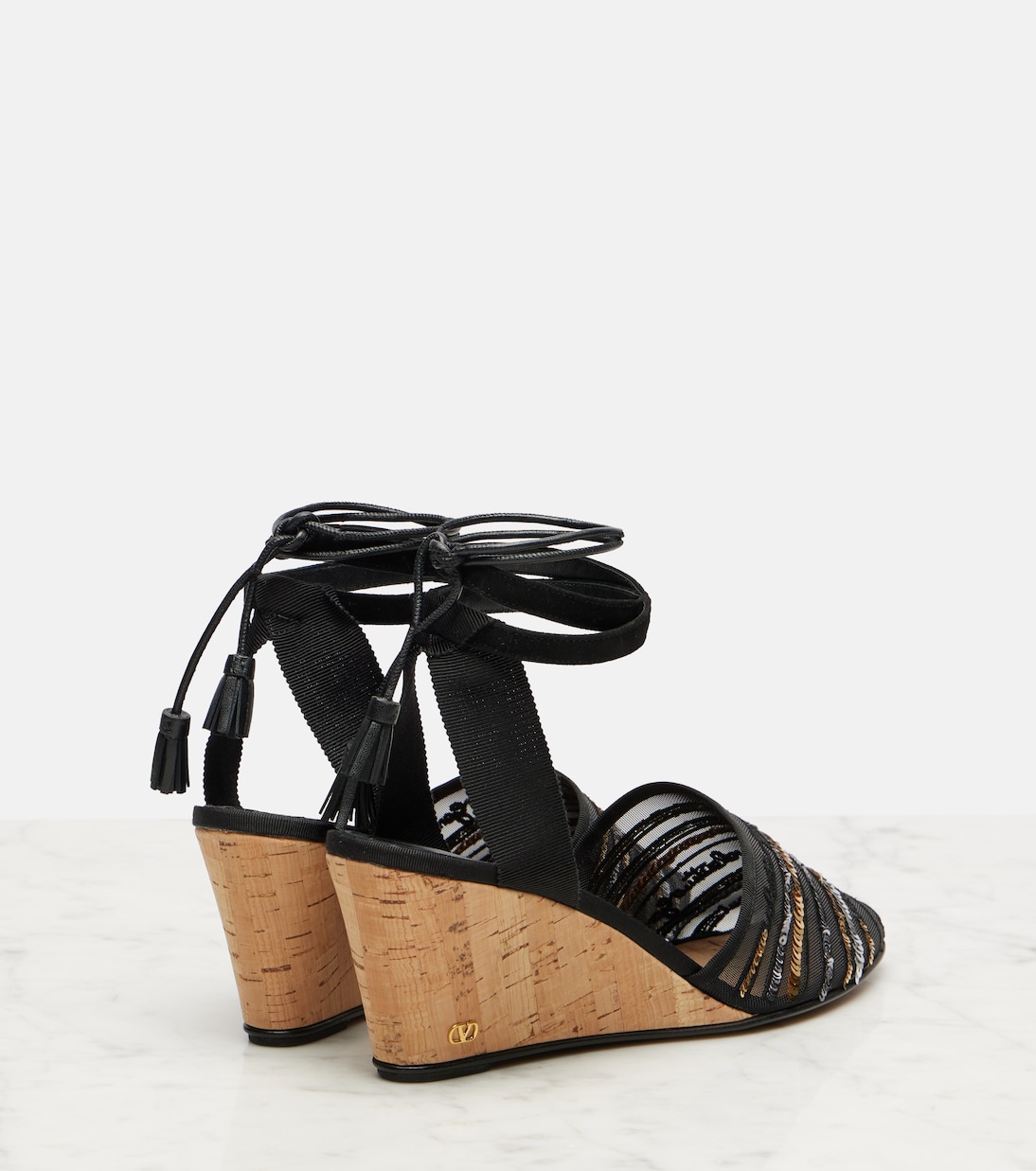 La Cruisette embellished espadrille wedges | Valentino Garavani