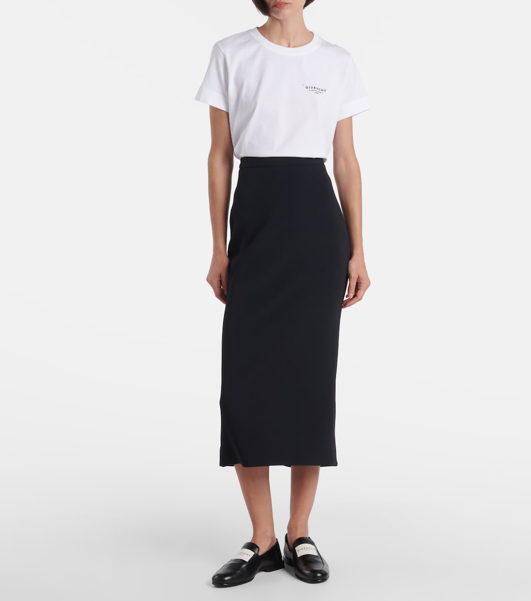 Jupe crayon en crêpe de cady | Givenchy