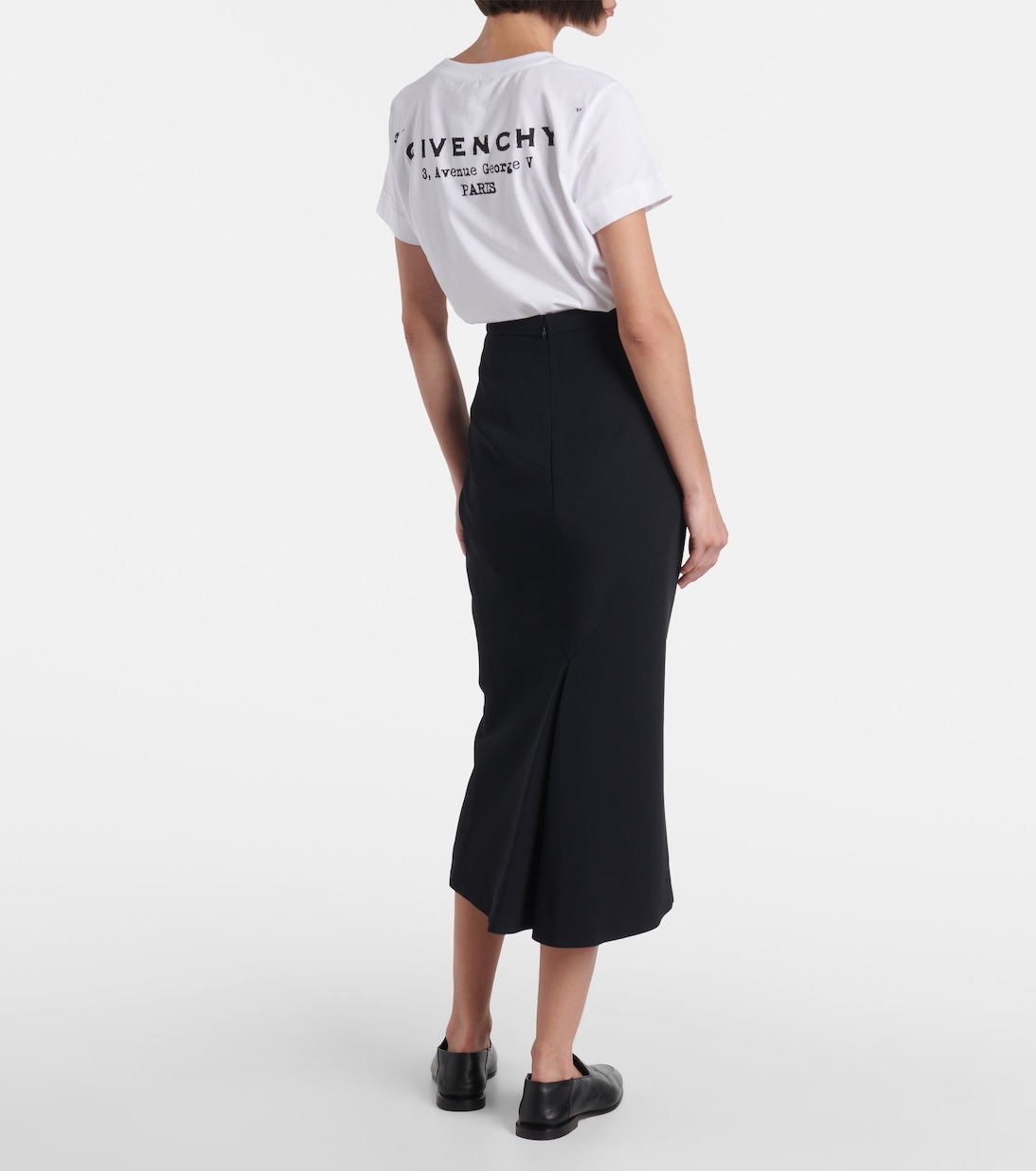 Jupe crayon en crêpe de cady | Givenchy