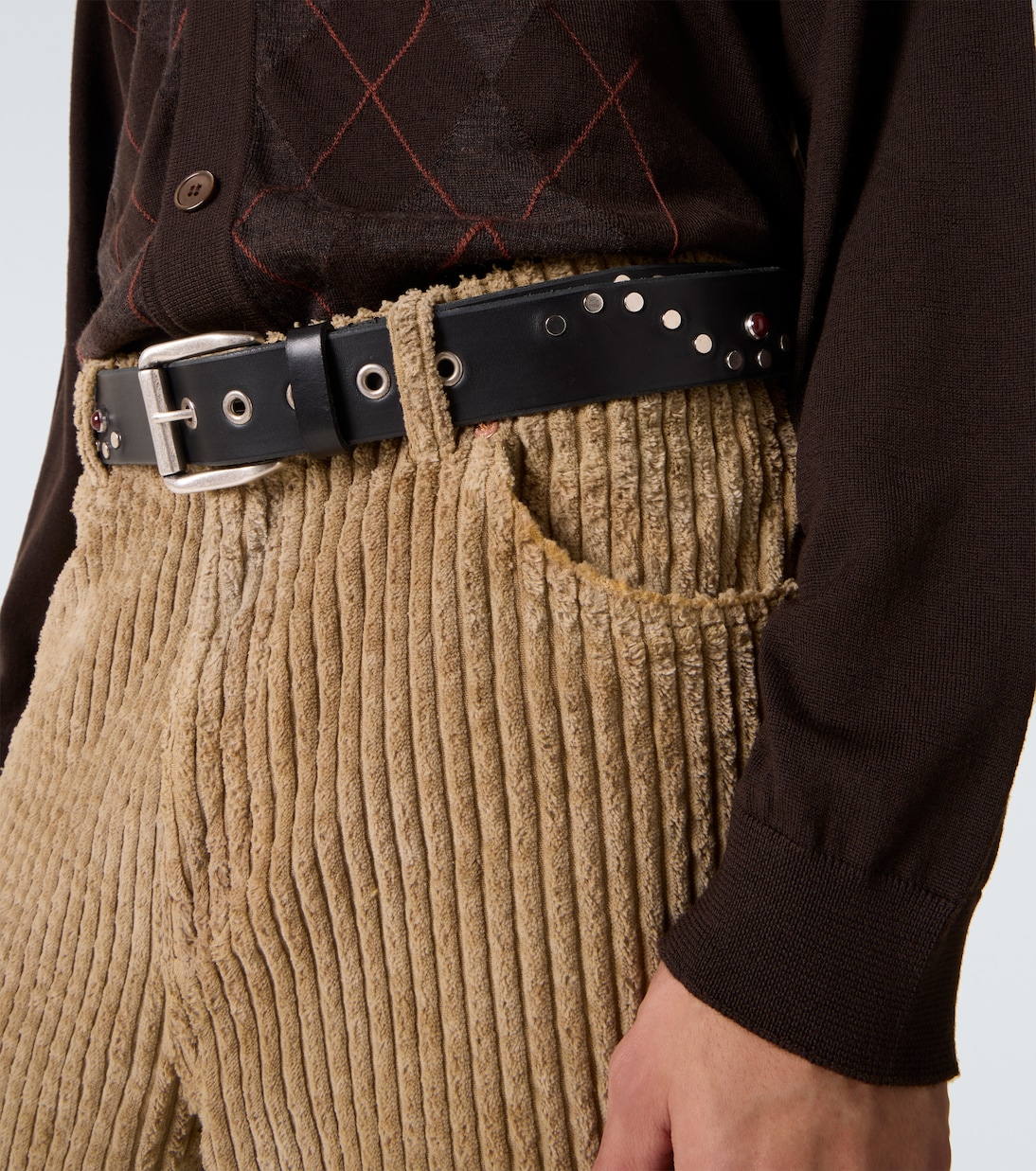 Vortex embellished leather belt | Our Legacy