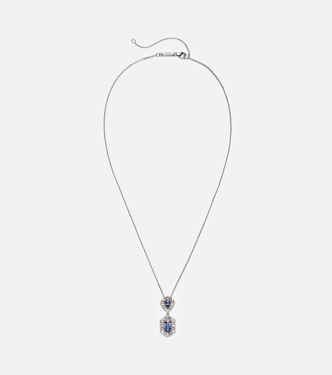 Collana in oro bianco 18kt con zaffiri e diamanti | Suzanne Kalan