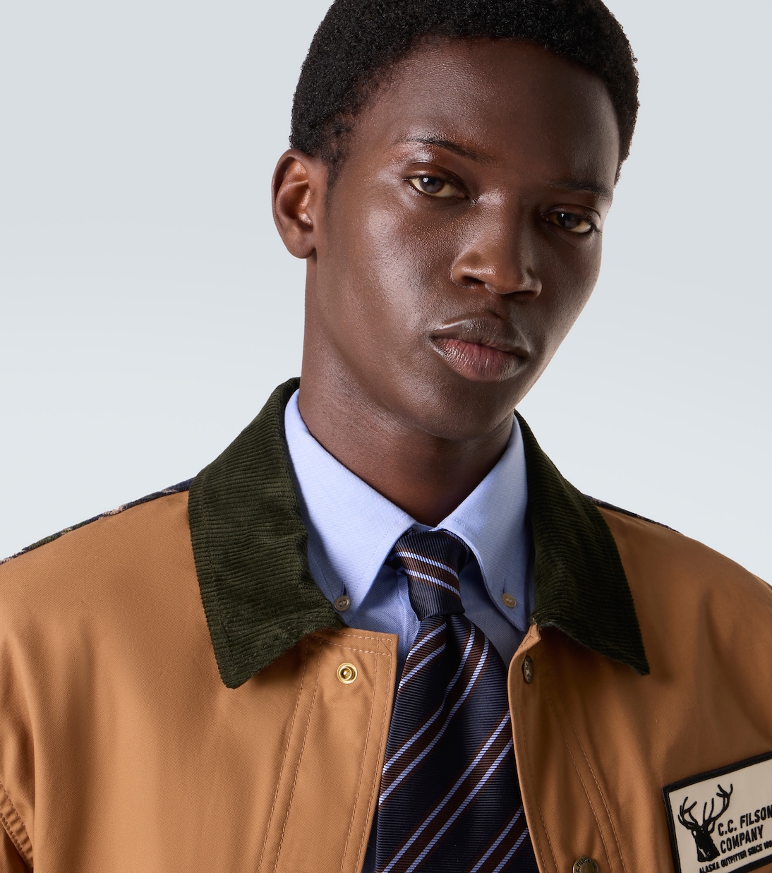 Striped silk tie | Junya Watanabe