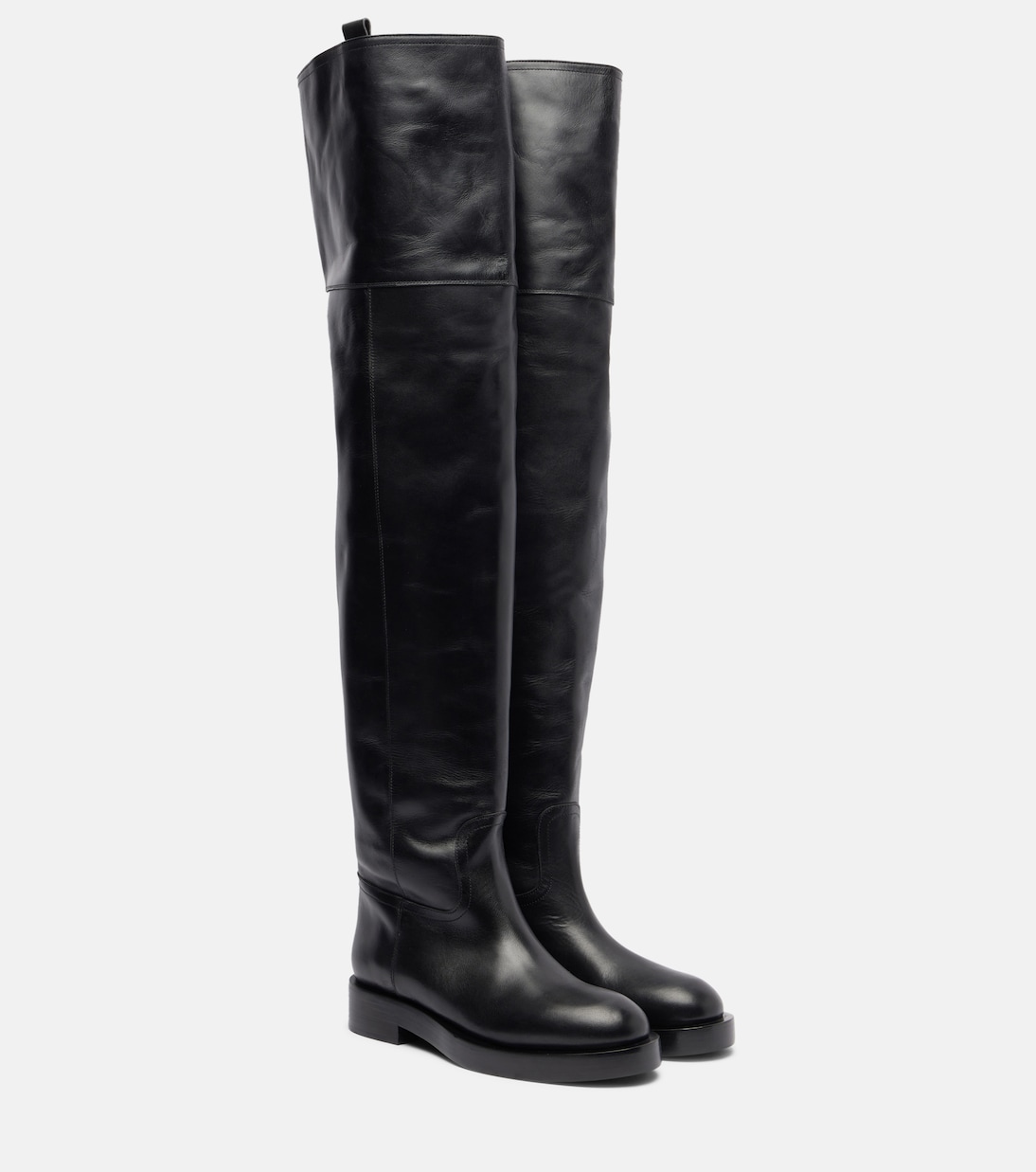Leather over-the-knee boots | Paris Texas