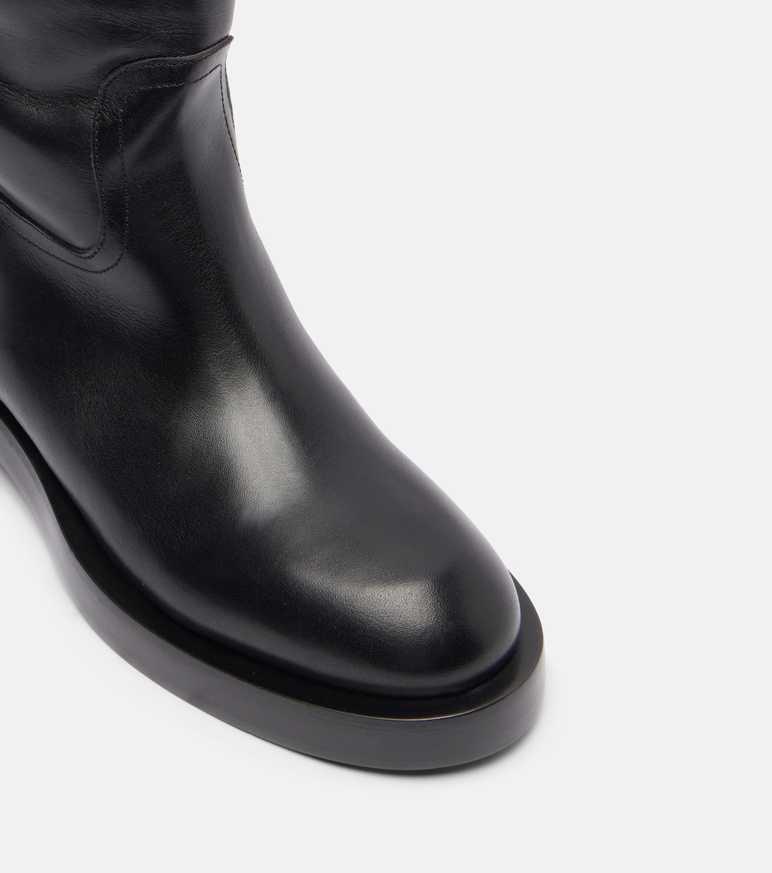 Leather over-the-knee boots | Paris Texas