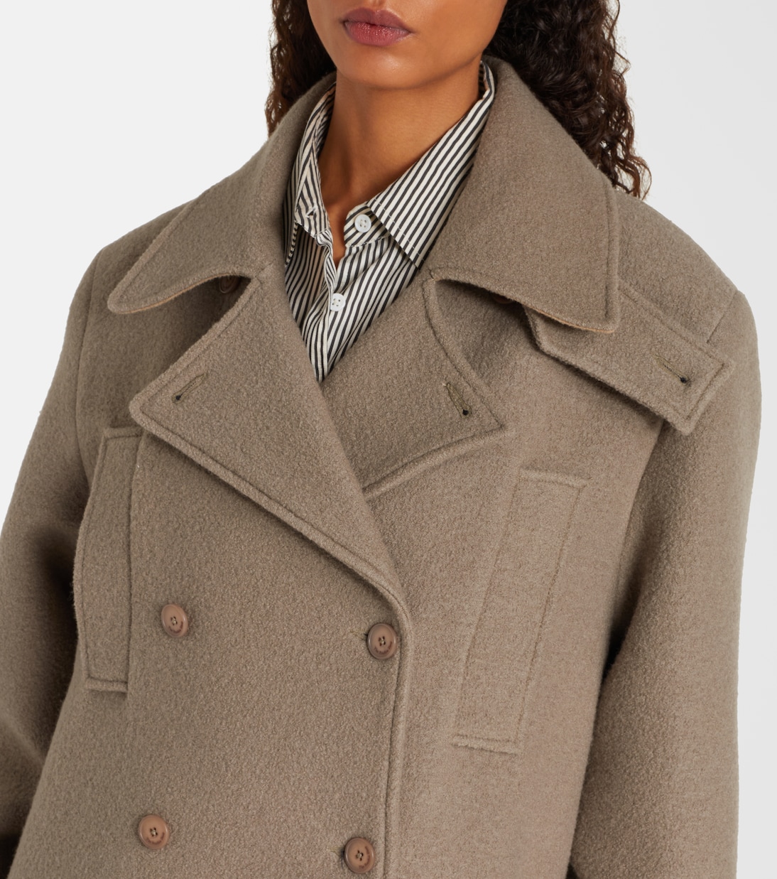 Abrigo marinero Scothern de lana virgen | The Frankie Shop