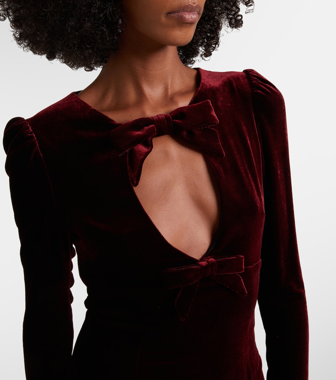 Bow-detail cutout velvet gown | Alessandra Rich