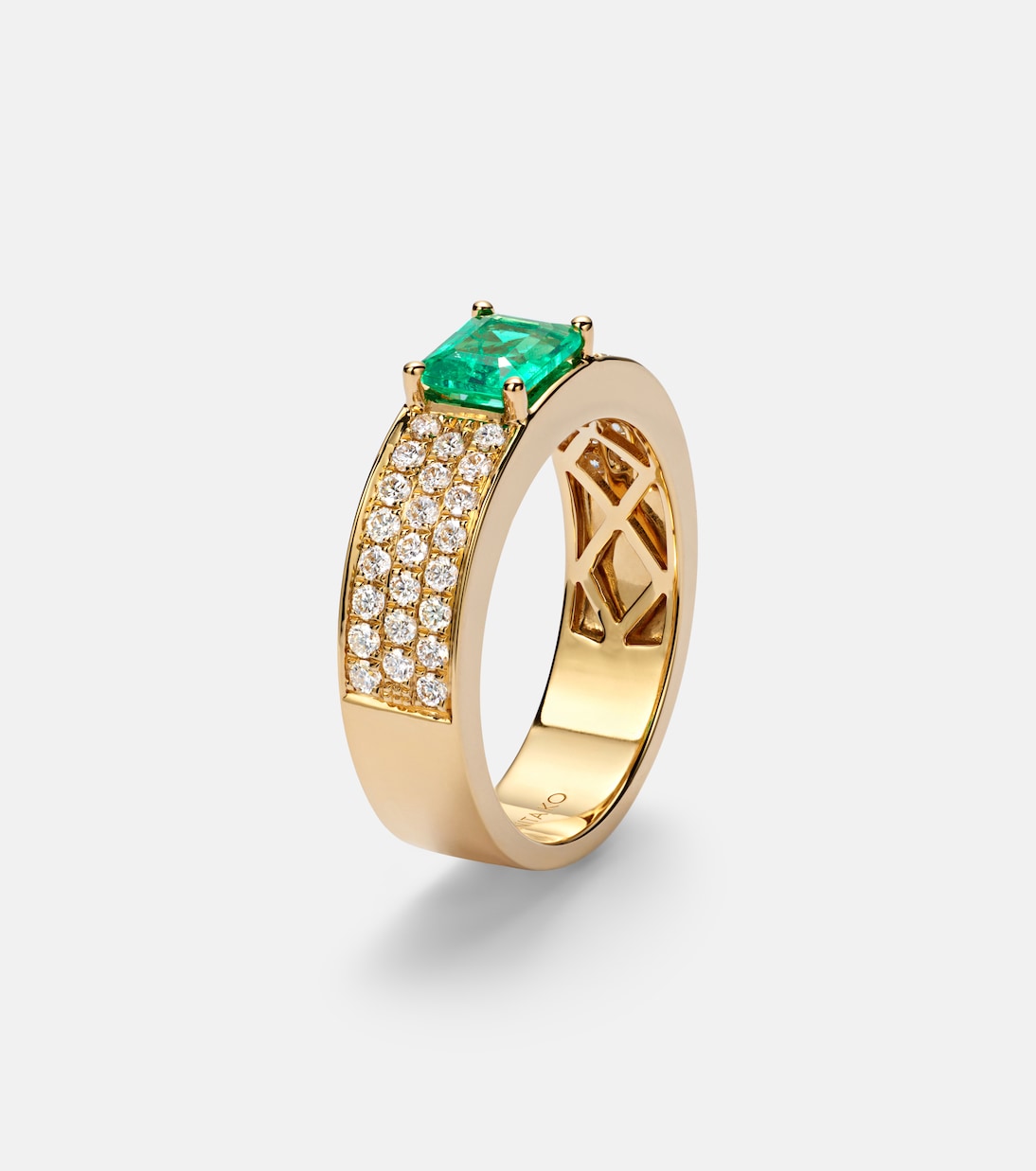 Bague en or 18 ct, émeraude et diamants | Anita Ko