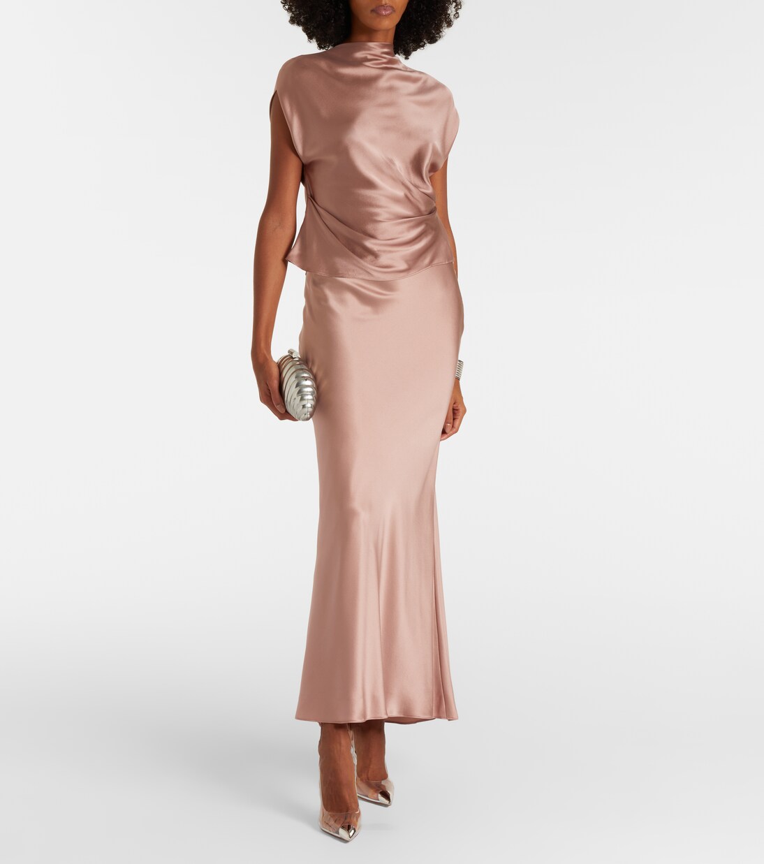 Silk satin maxi skirt | The Sei