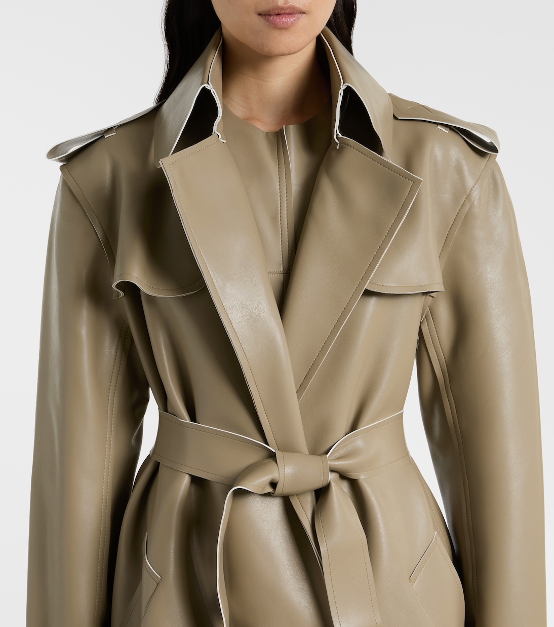 Coated trench coat | Norma Kamali