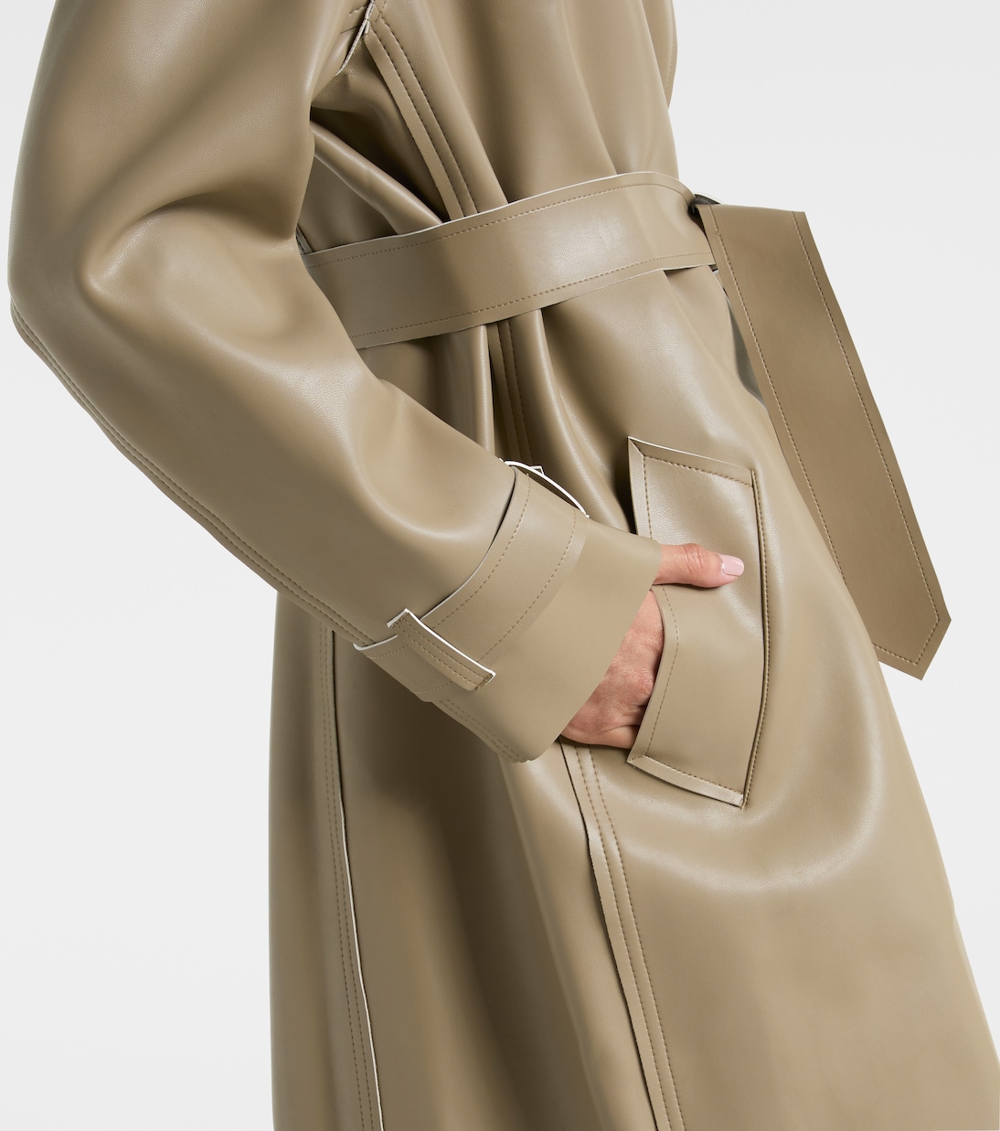 Coated trench coat | Norma Kamali