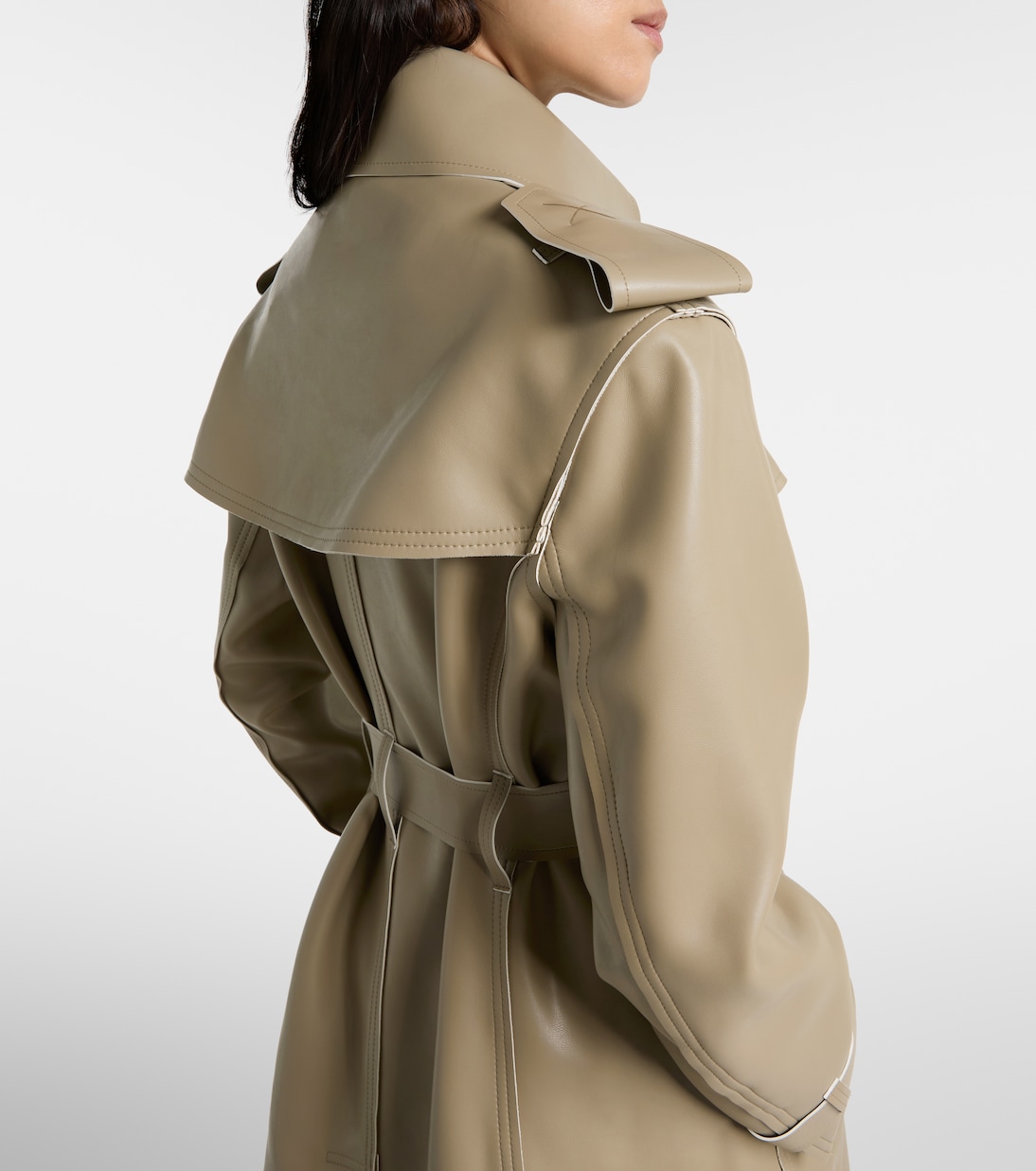 Coated trench coat | Norma Kamali