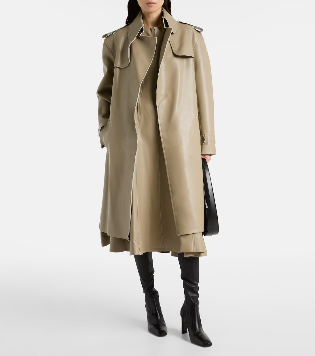 Coated trench coat | Norma Kamali