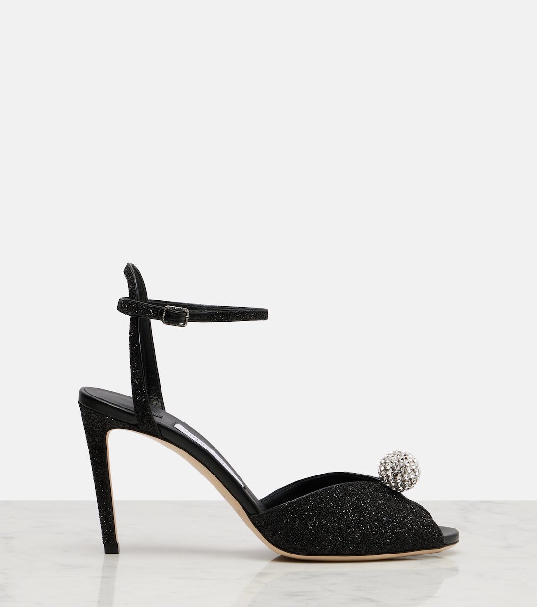 Sacora 85 glitter peep-toe sandals | Jimmy Choo